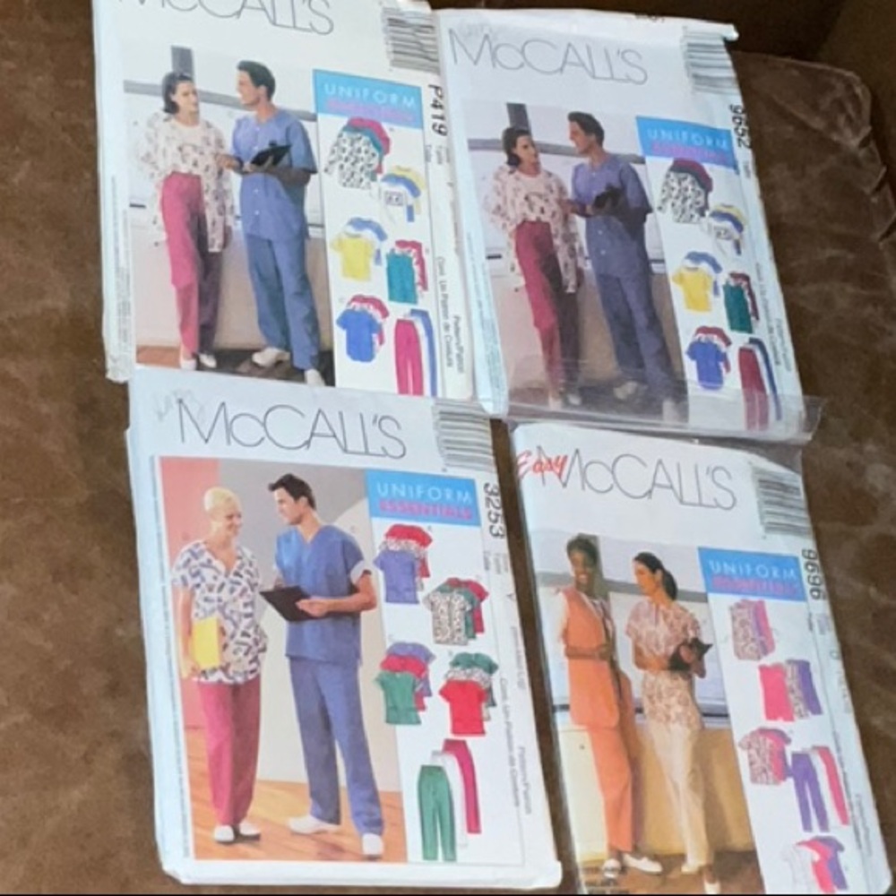 McCall’s Uniform Essentials Scrub Patterns Lot